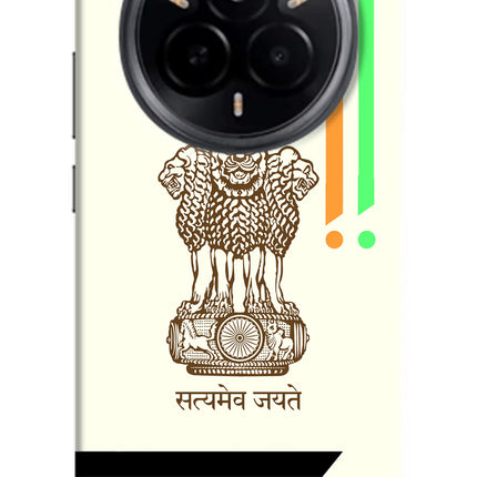 Satyamev Jayate Brown Logo Realme 14 Pro 5G Hard Case Back Cover by Casekaro