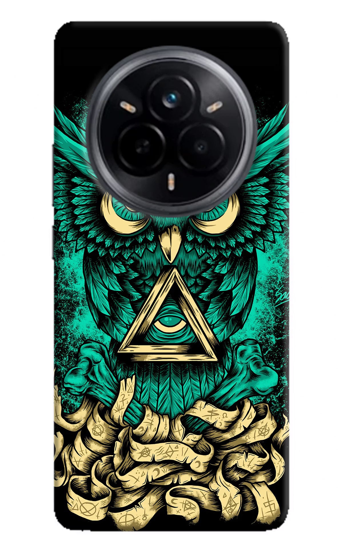 Green Owl Realme 14 Pro 5G Hard Case Back Cover by Casekaro