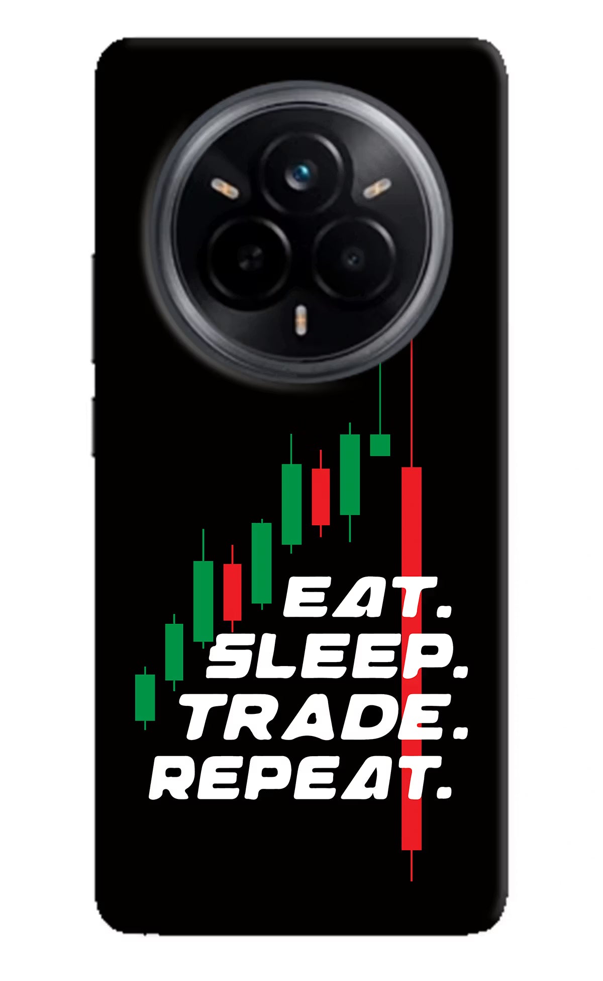 Eat Sleep Trade Repeat Realme 14 Pro 5G Hard Case Back Cover by Casekaro