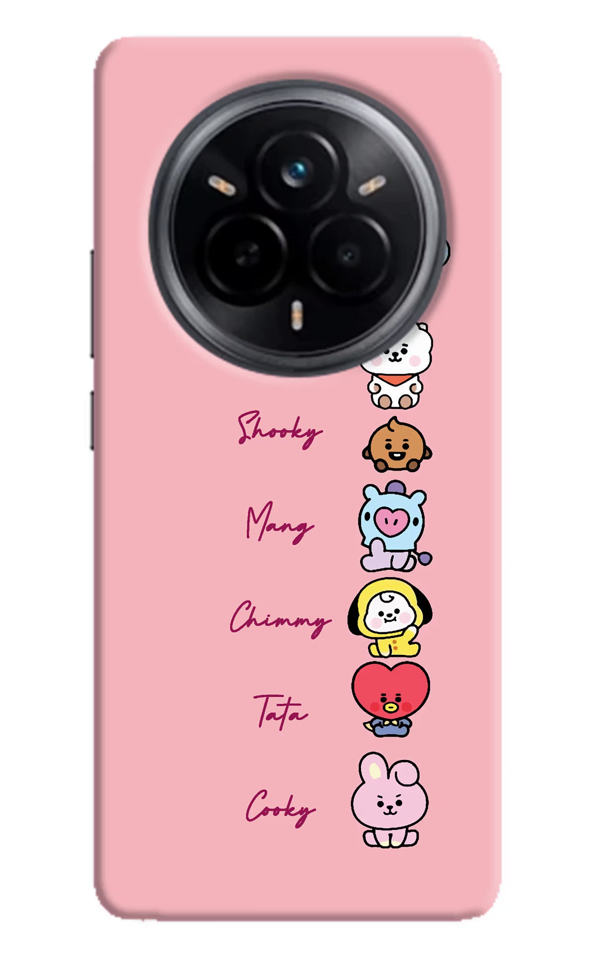 BTS names Realme 14 Pro 5G Hard Case Back Cover by Casekaro