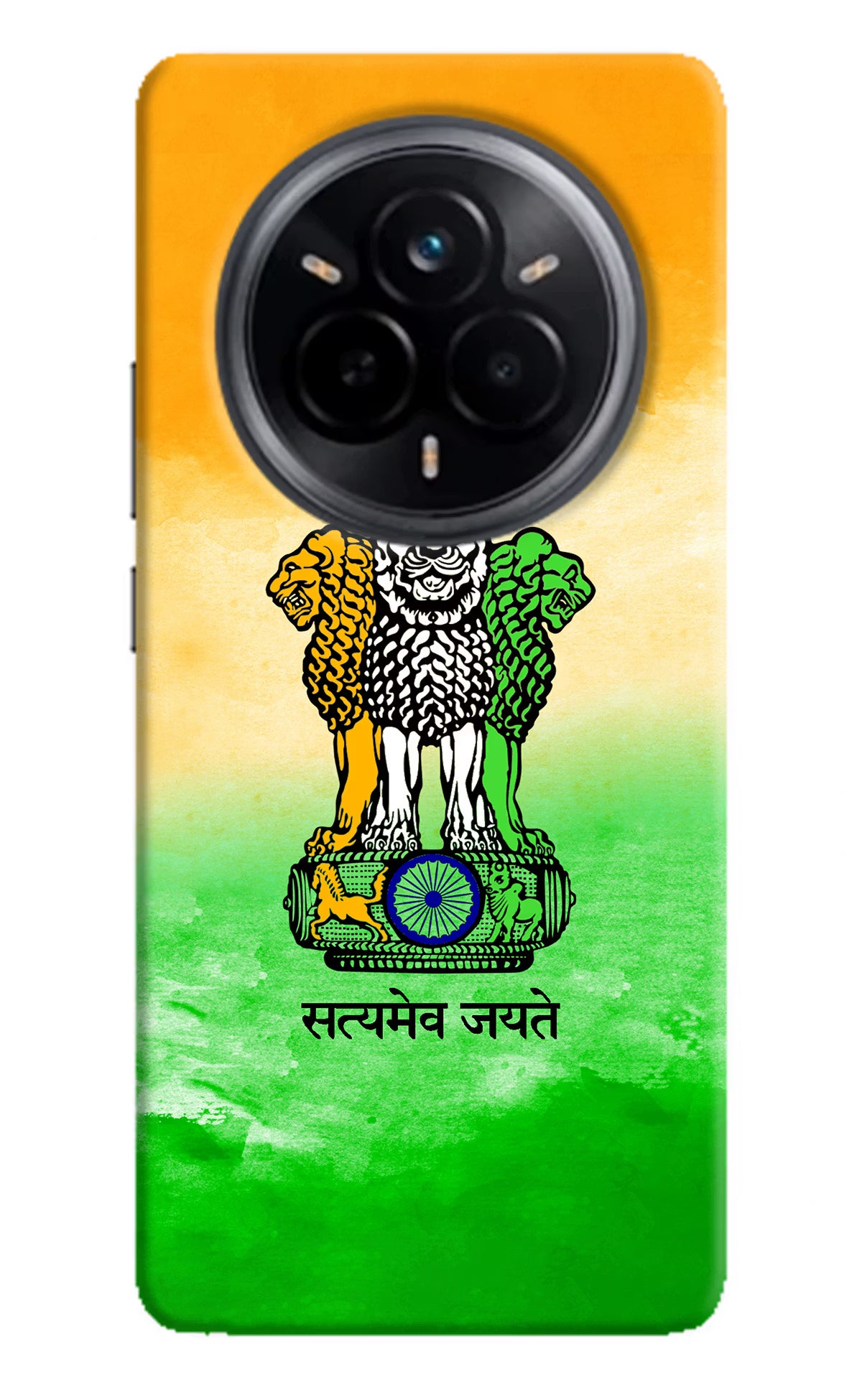 Satyamev Jayate Flag Realme 14 Pro 5G Hard Case Back Cover by Casekaro