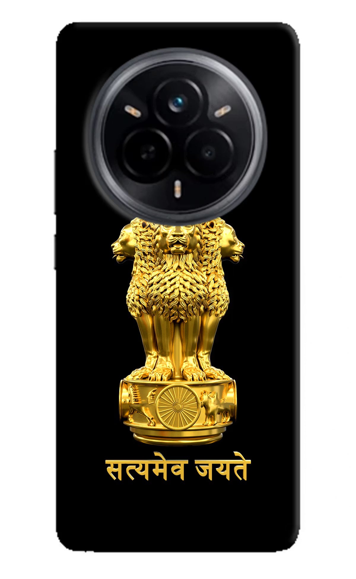 Satyamev Jayate Golden Realme 14 Pro 5G Hard Case Back Cover by Casekaro
