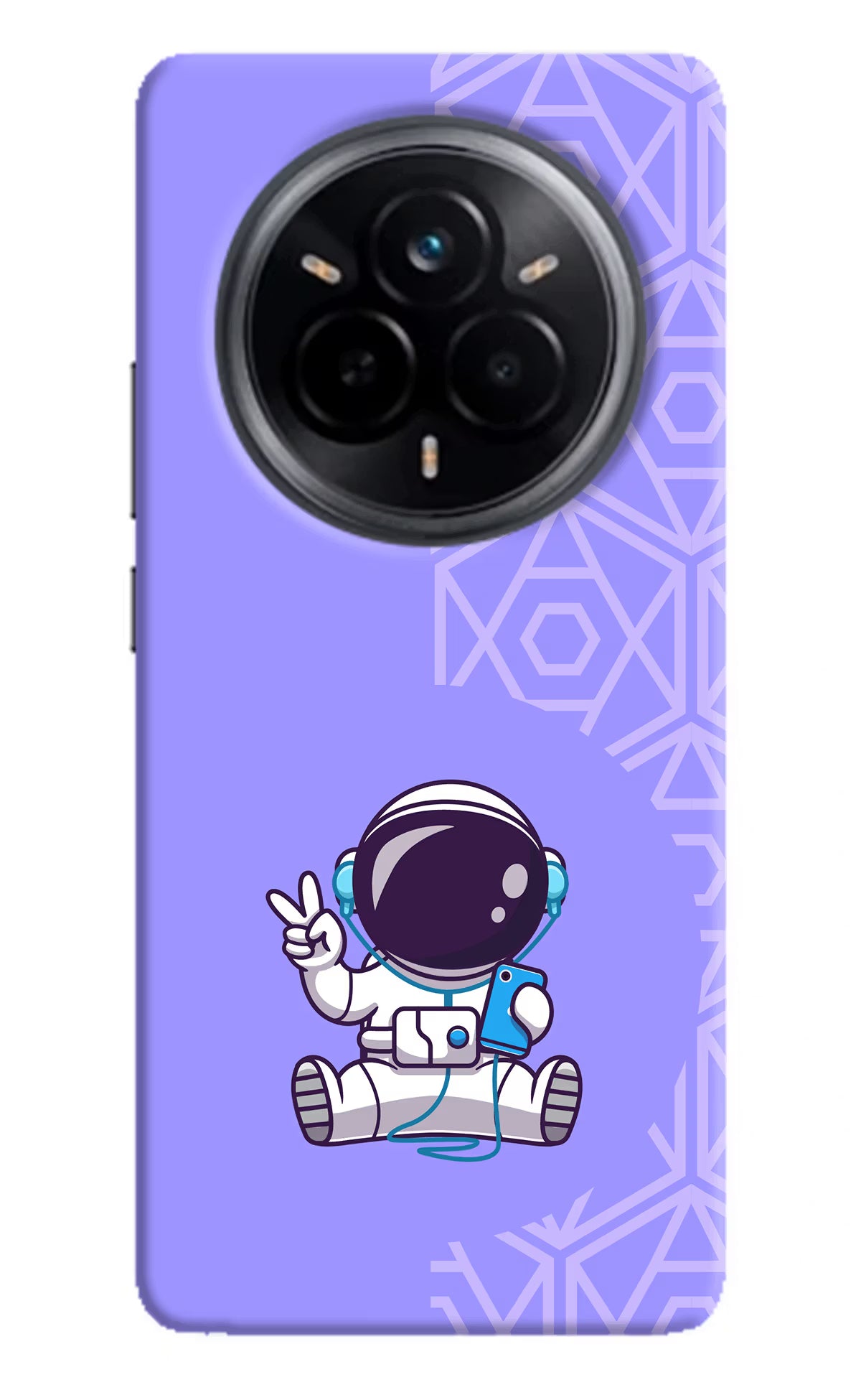 Cute Astronaut Chilling Realme 14 Pro 5G Hard Case Back Cover by Casekaro