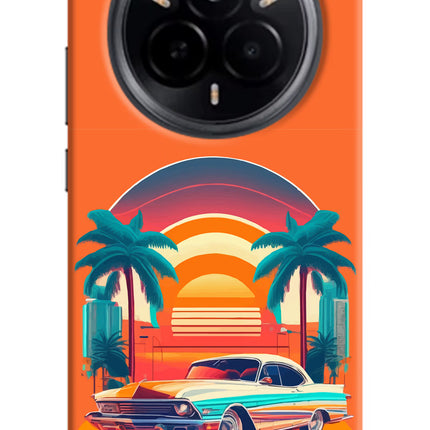 Palm Drive 80s Realme 14 Pro 5G Hard Case Back Cover by Casekaro