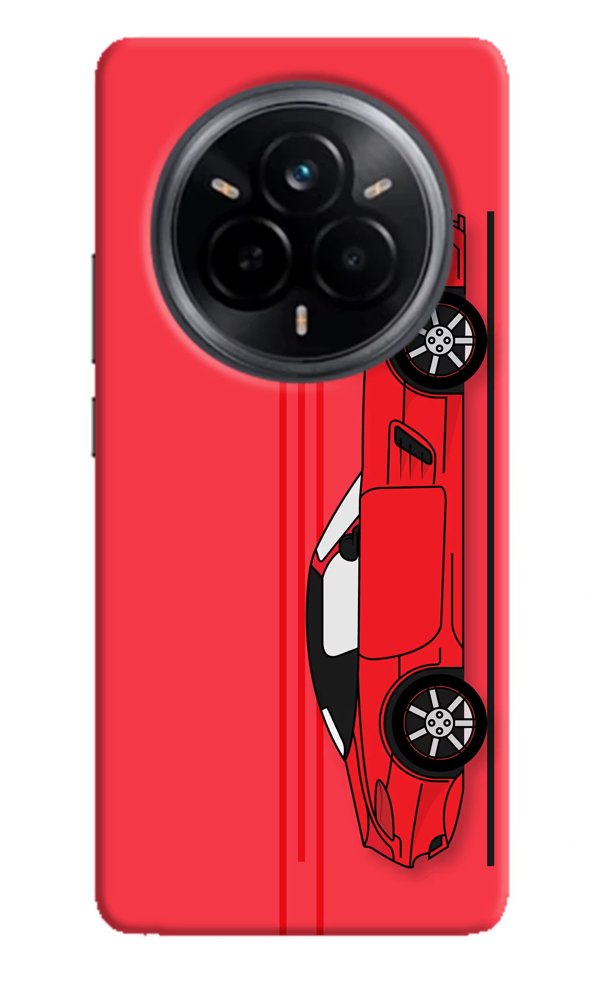 Red Velocity Realme 14 Pro 5G Hard Case Back Cover by Casekaro
