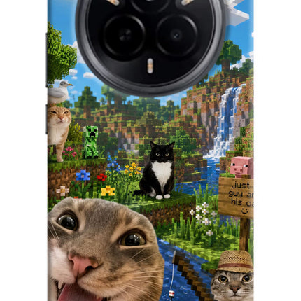 Minecraft Cat Chaos Realme 14 Pro 5G Hard Case Back Cover by Casekaro