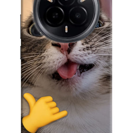 Silly Cat Call Realme 14 Pro 5G Hard Case Back Cover by Casekaro