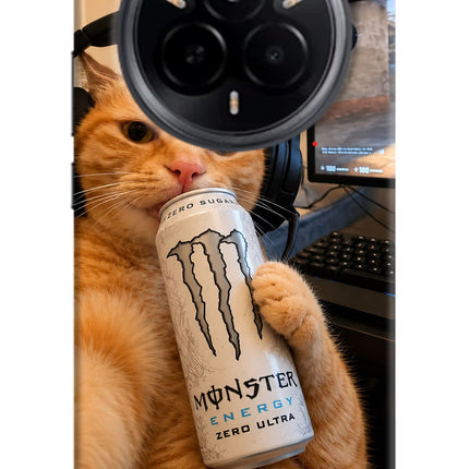 Gamer Cat Energy Realme 14 Pro 5G Hard Case Back Cover by Casekaro