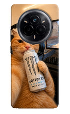 Gamer Cat Energy Realme 14 Pro 5G Hard Case Back Cover by Casekaro