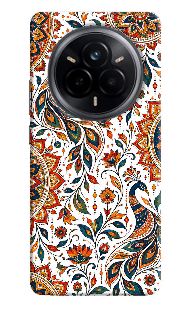 White Mayura Realme 14 Pro 5G Hard Case Back Cover by Casekaro