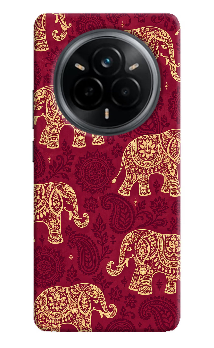 Maroon Elephant Realme 14 Pro 5G Back Cover, Hard case