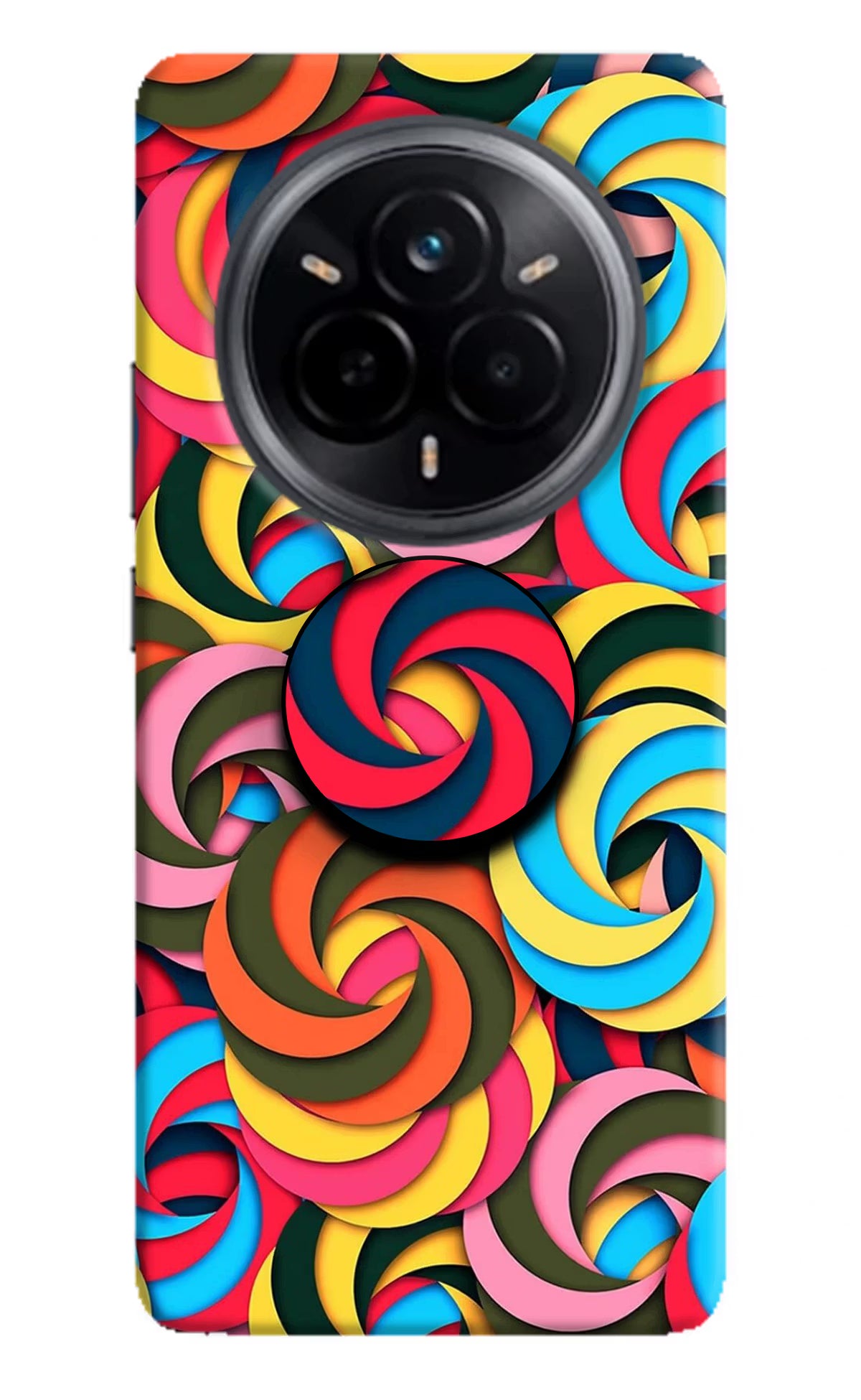 Spiral Pattern Realme 14 Pro 5G Pop Case by Casekaro