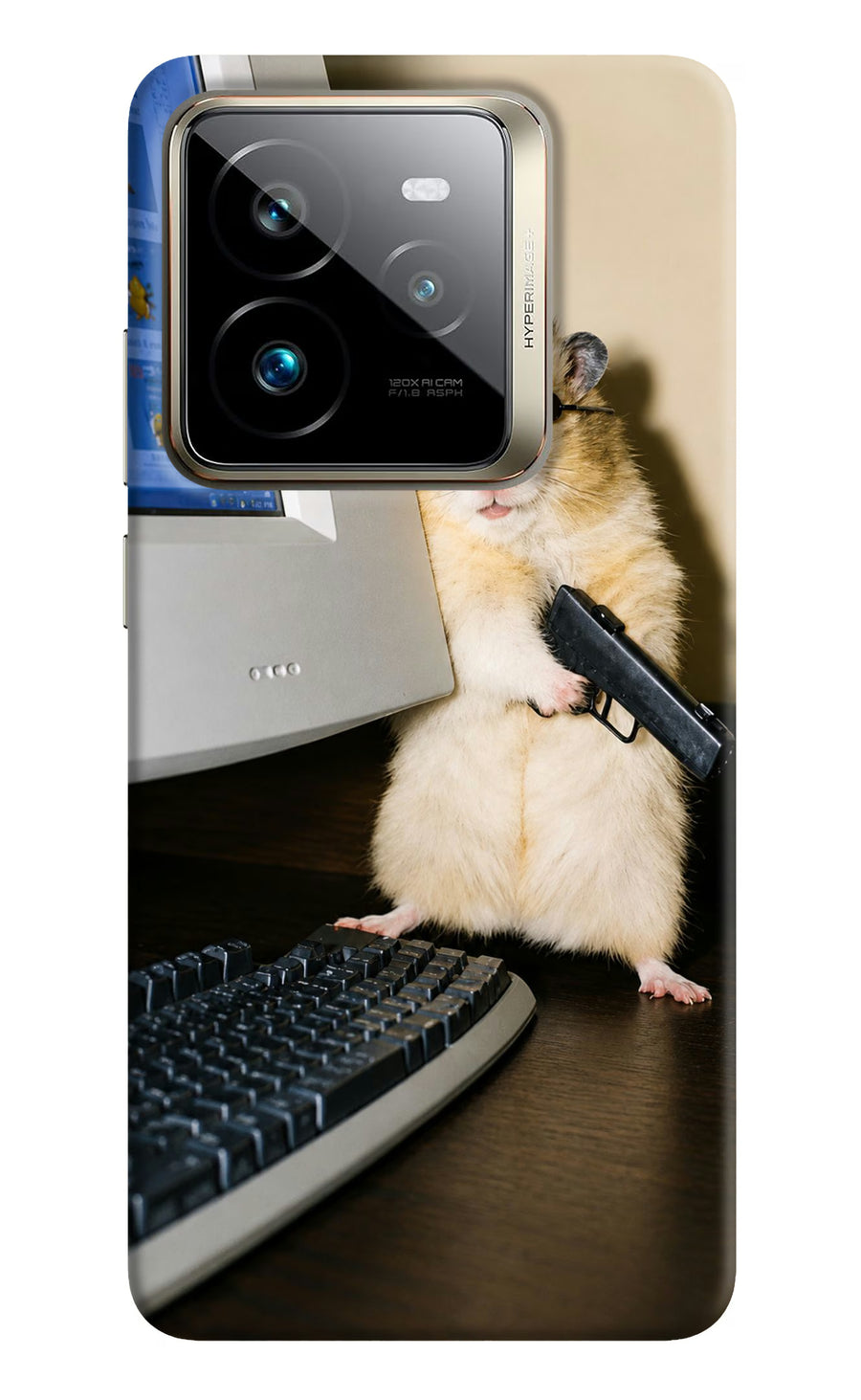 Hacker Hamster Realme GT 7 Pro Back Cover, Hard case
