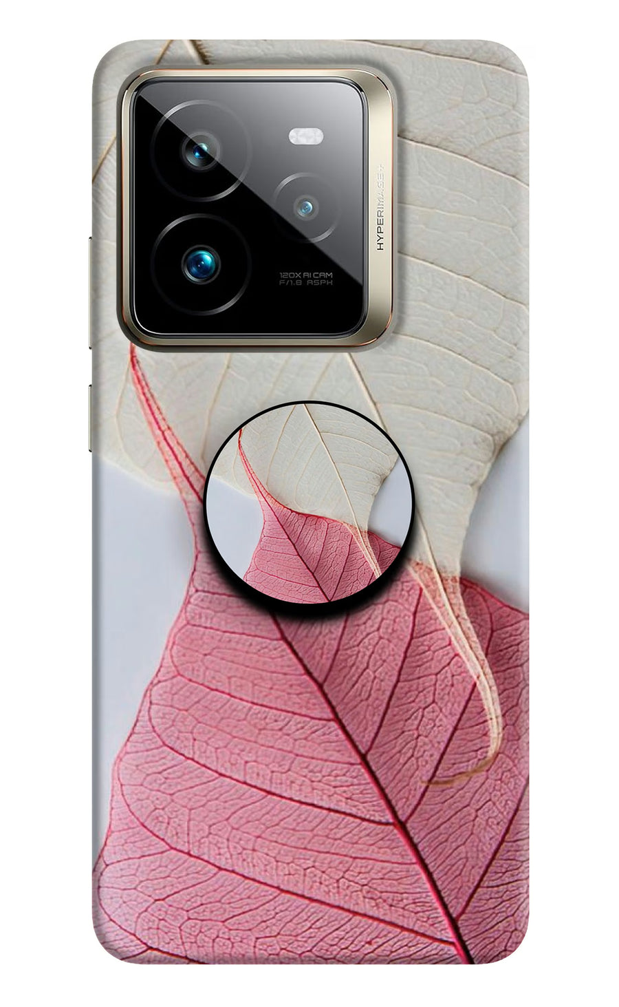 White Pink Leaf Realme GT 7 Pro Pop Case, Hard case
