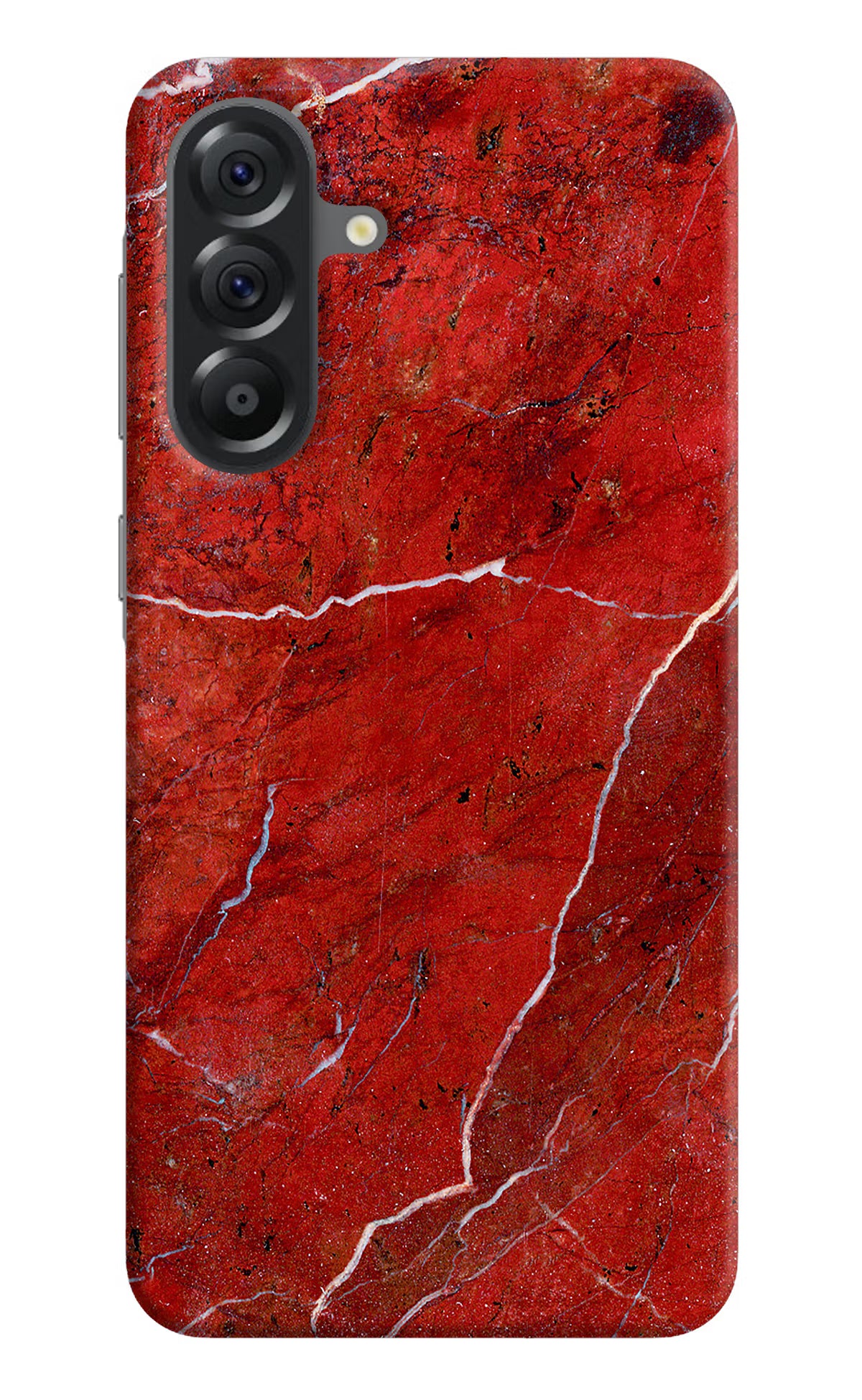 Red Marble Design Samsung A56 5G Hard Case Back Cover by Casekaro