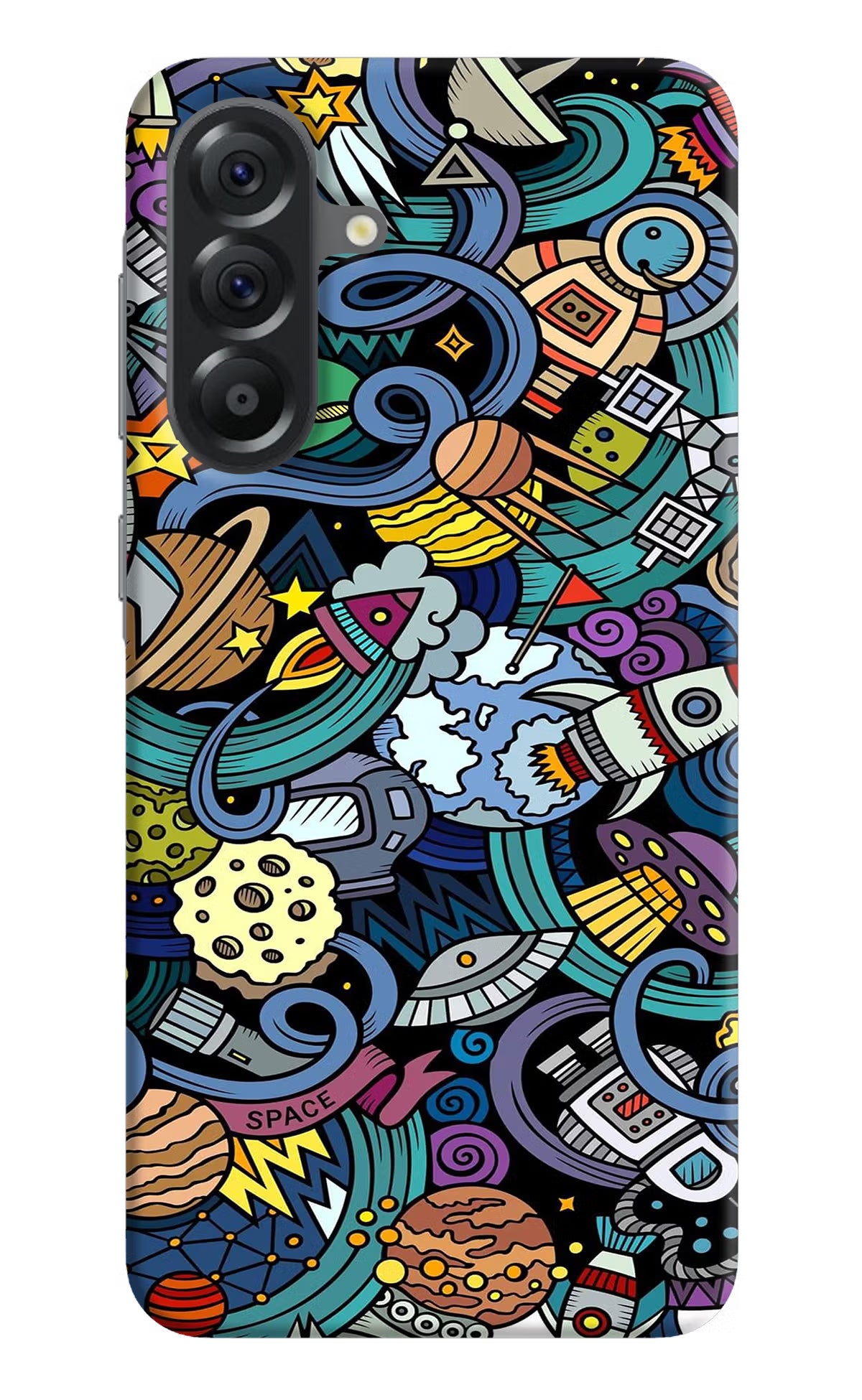 Space Abstract Samsung A56 5G Hard Case Back Cover by Casekaro