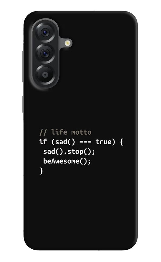 Life Motto Code Samsung A56 5G Hard Case Back Cover by Casekaro