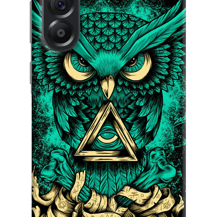 Green Owl Samsung A56 5G Hard Case Back Cover by Casekaro