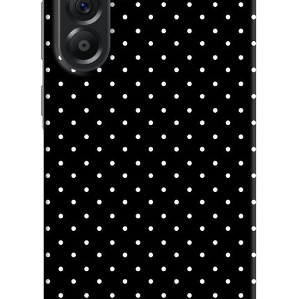 White Dots Samsung A56 5G Hard Case Back Cover by Casekaro