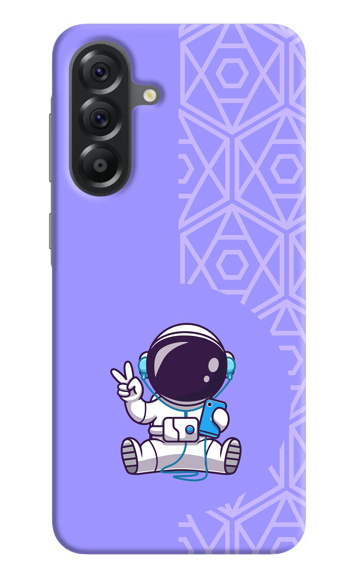 Cute Astronaut Chilling Samsung A56 5G Hard Case Back Cover by Casekaro