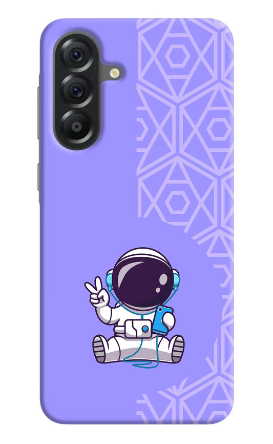 Cute Astronaut Chilling Samsung A56 5G Hard Case Back Cover by Casekaro