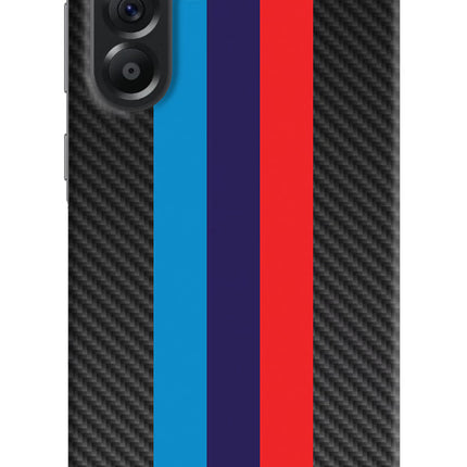 BMW Stripes Pattern Samsung A56 5G Hard Case Back Cover by Casekaro