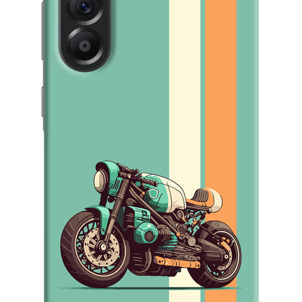 Striped Moto Drift Samsung A56 5G Hard Case Back Cover by Casekaro