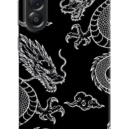 Twin Dragons Samsung A56 5G Hard Case Back Cover by Casekaro