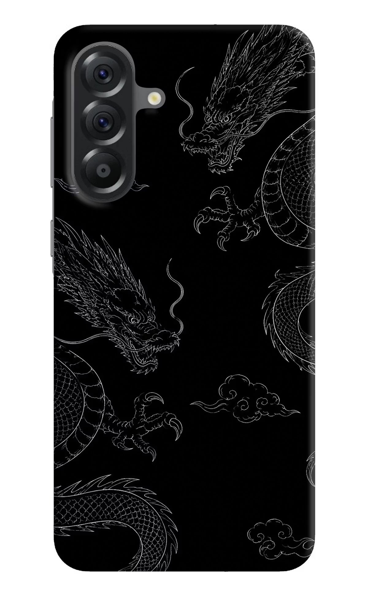 Twin Dragons Samsung A56 5G Hard Case Back Cover by Casekaro