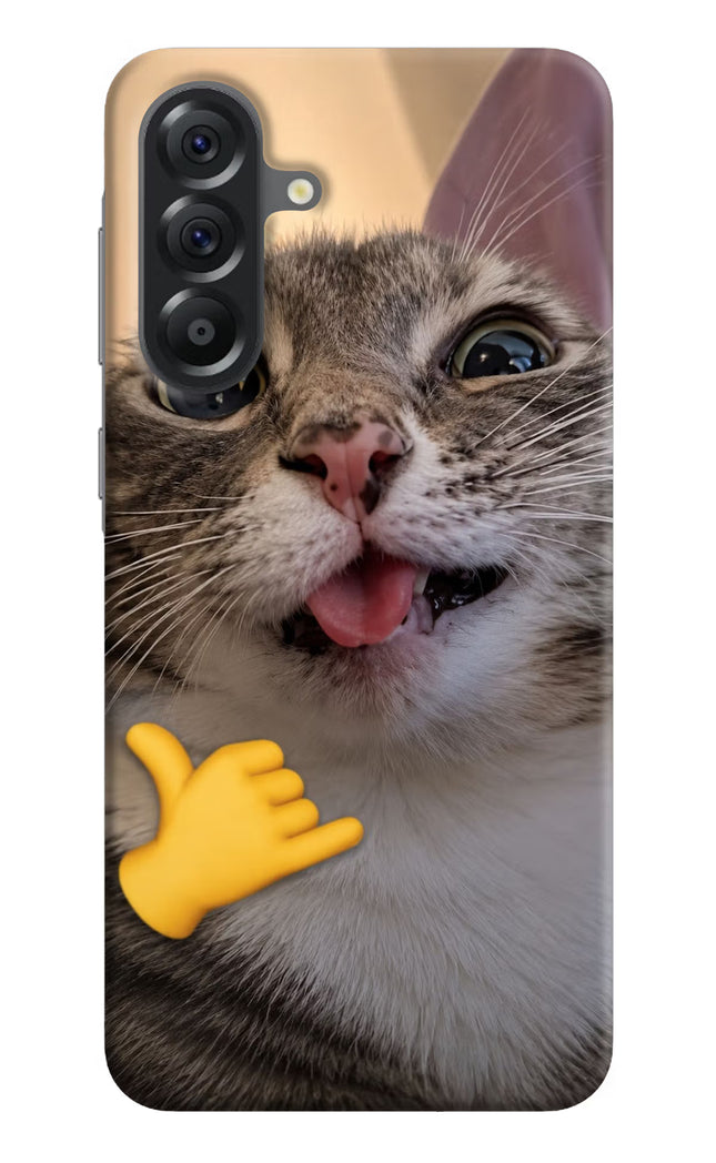 Silly Cat Call Samsung A56 5G Hard Case Back Cover by Casekaro