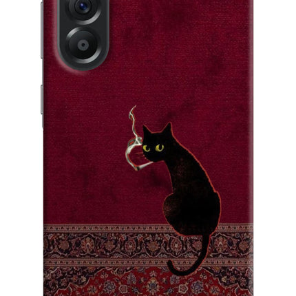 Midnight Cat Samsung A56 5G Hard Case Back Cover by Casekaro