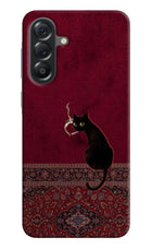 Midnight Cat Samsung A56 5G Hard Case Back Cover by Casekaro