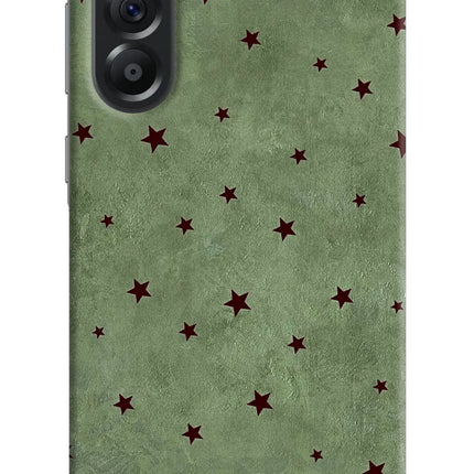 Green Stars Samsung A56 5G Hard Case Back Cover by Casekaro
