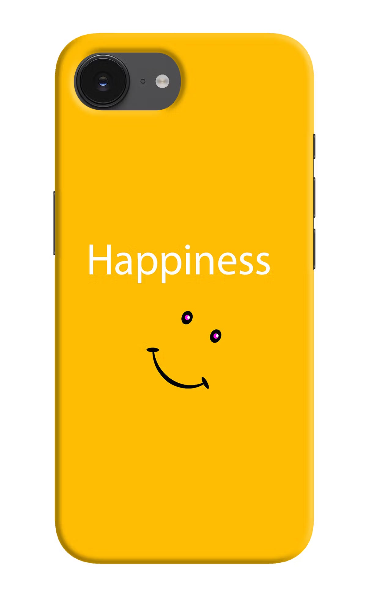 Happiness With Smiley iPhone 16e Hard Case Back Cover by Casekaro