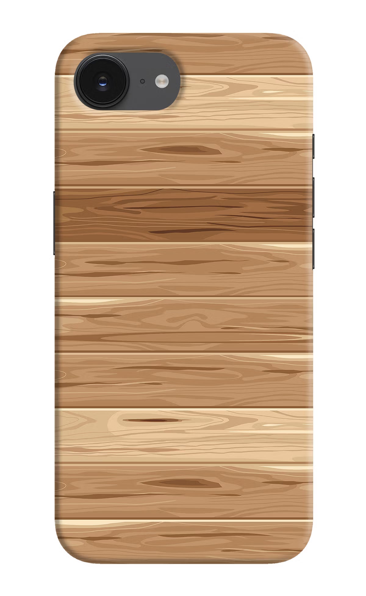 Wooden Vector iPhone 16e Hard Case Back Cover by Casekaro