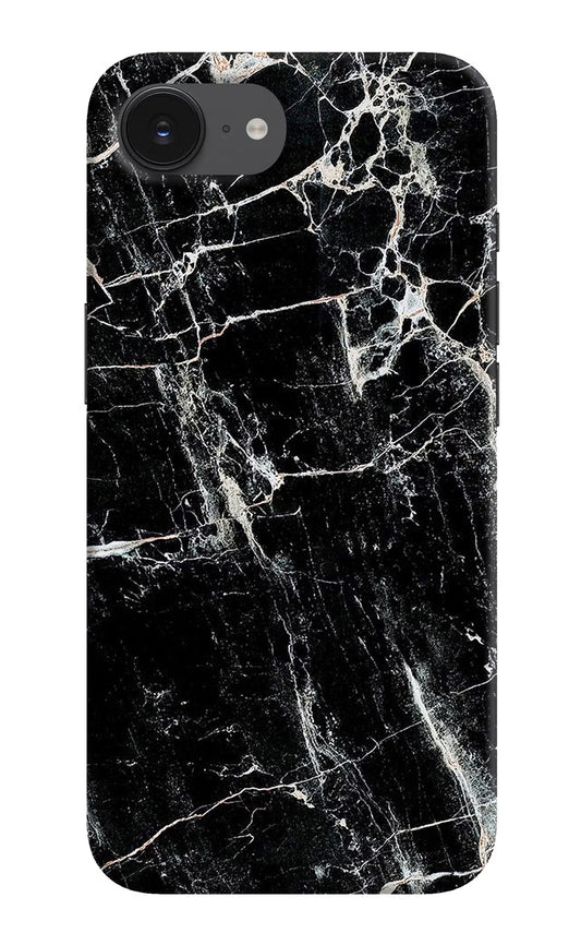 Black Marble Texture iPhone 16e Hard Case Back Cover by Casekaro