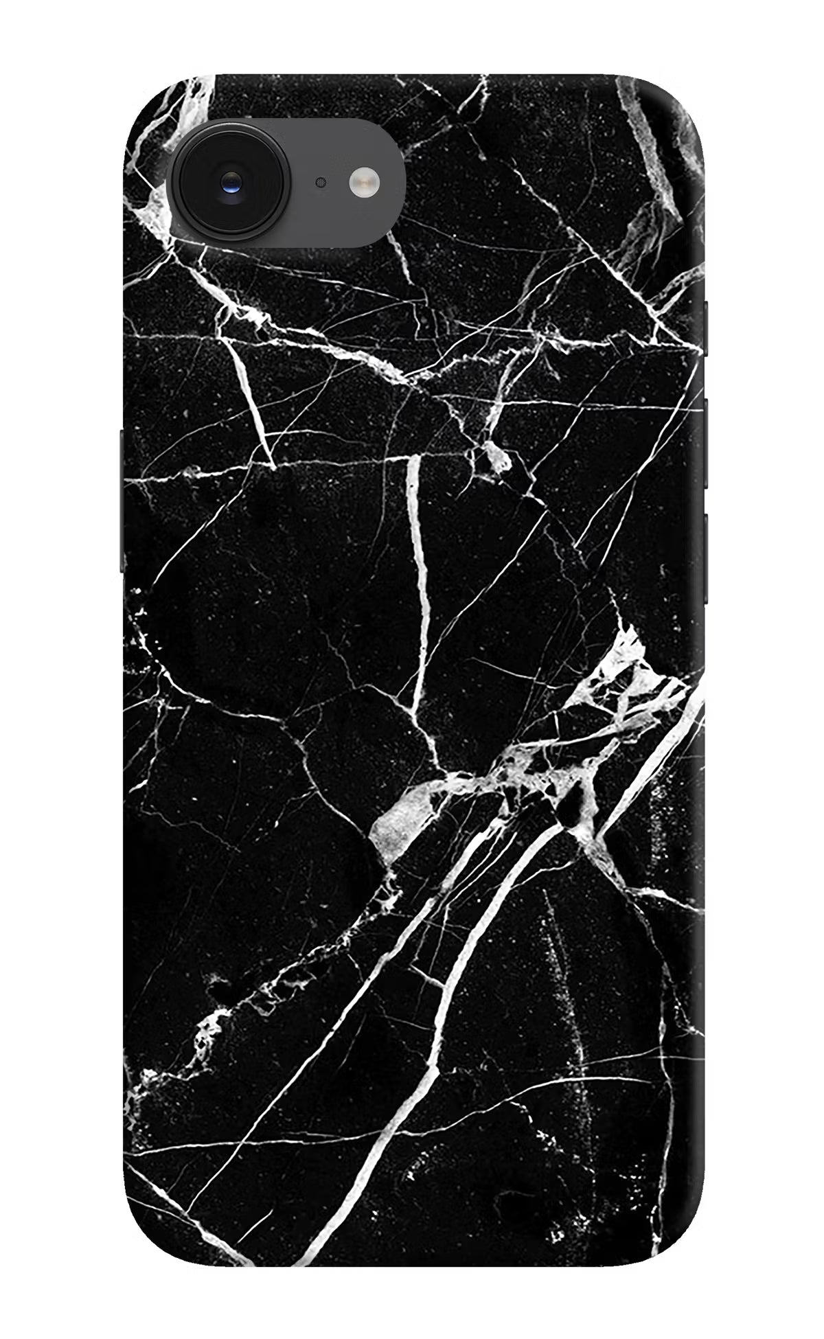Black Marble Pattern iPhone 16e Hard Case Back Cover by Casekaro