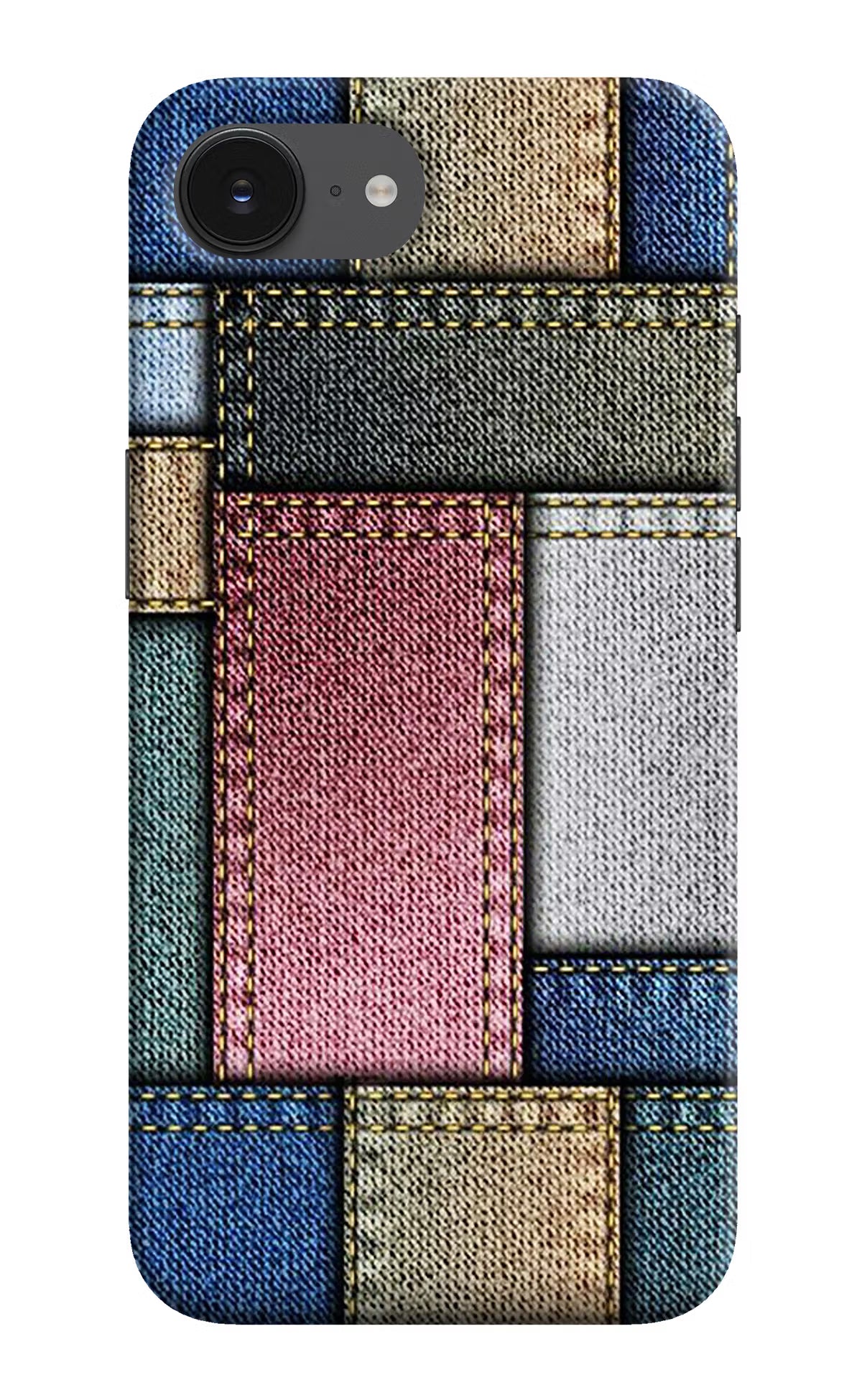 Multicolor Jeans iPhone 16e Hard Case Back Cover by Casekaro