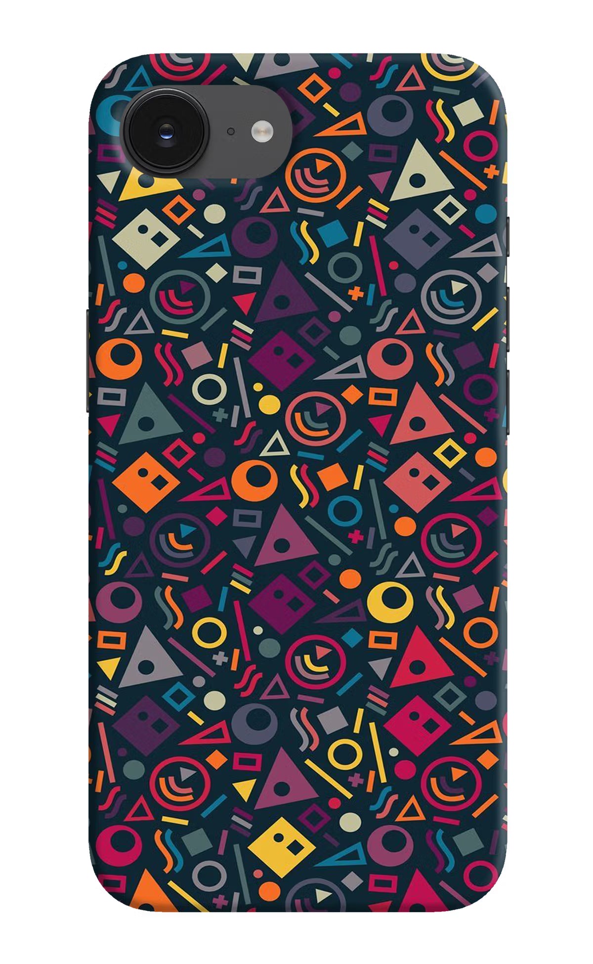 Geometric Abstract iPhone 16e Hard Case Back Cover by Casekaro