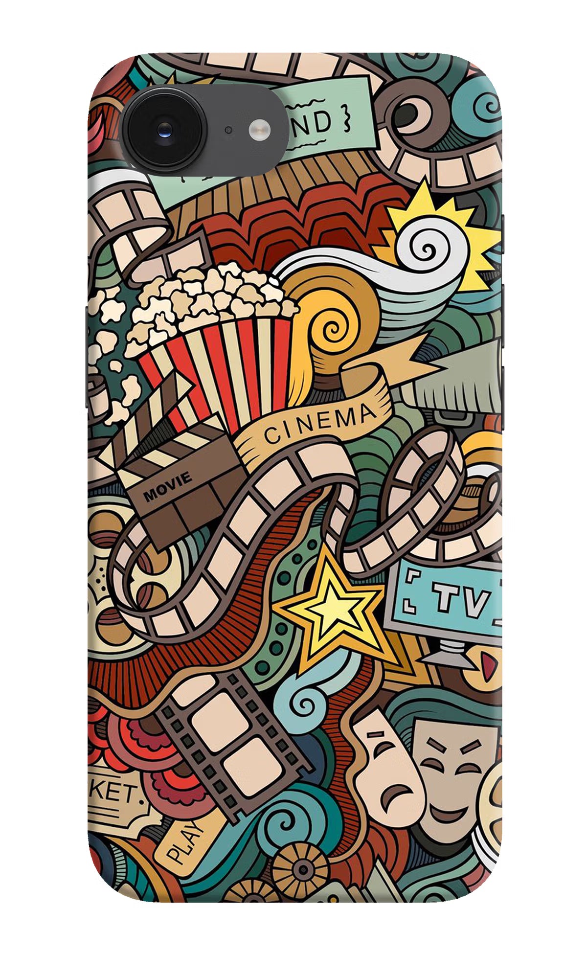 Cinema Abstract iPhone 16e Hard Case Back Cover by Casekaro