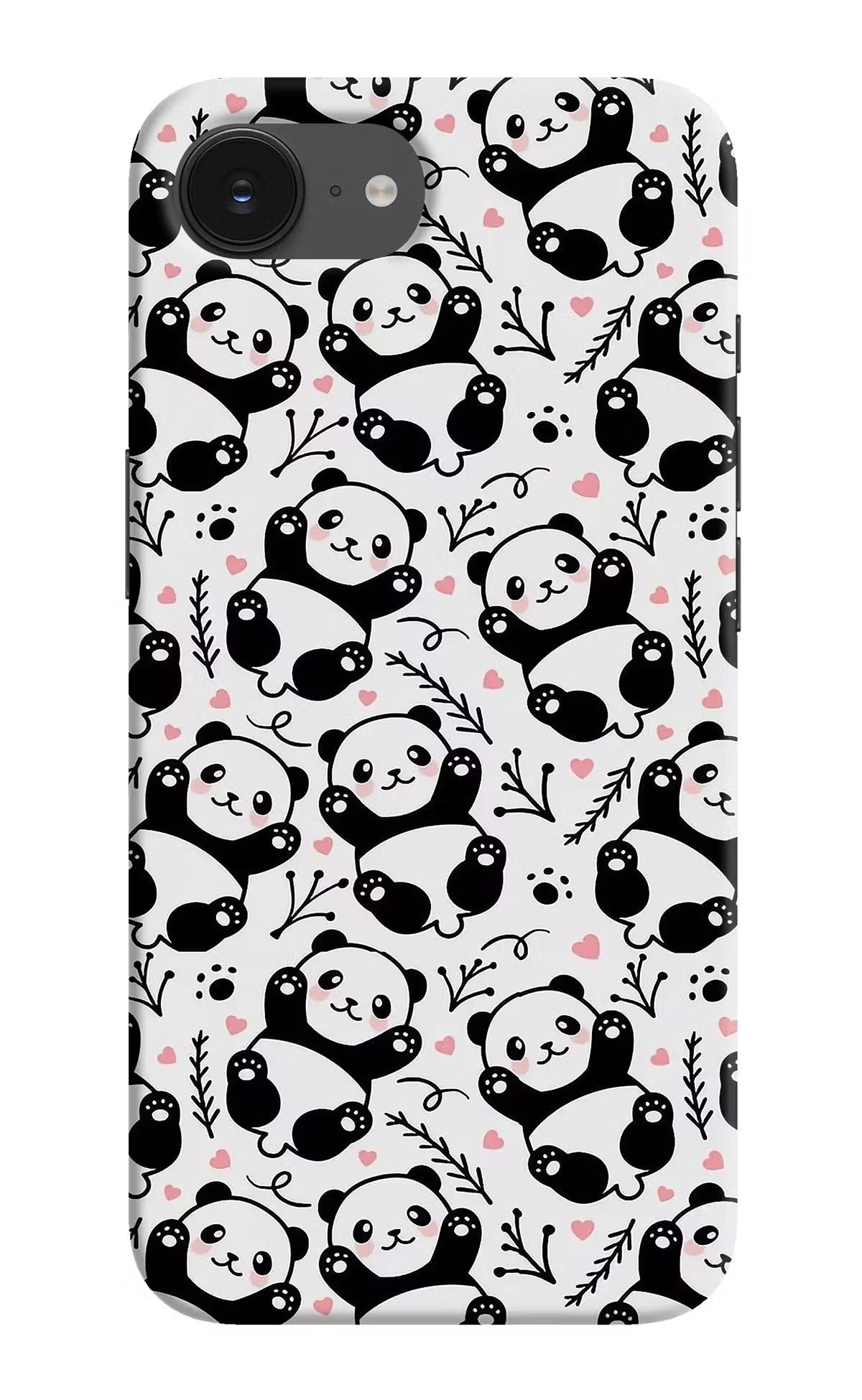 Cute Panda iPhone 16e Hard Case Back Cover by Casekaro