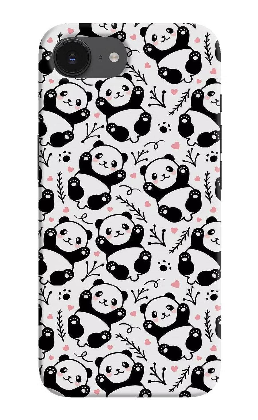 Cute Panda iPhone 16e Back Cover, Hard case