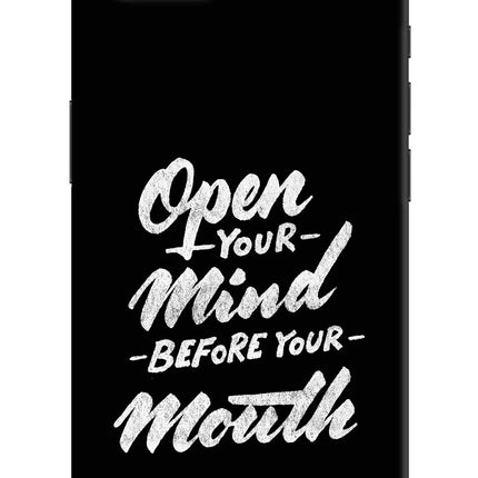 Open Your Mind Before Your Mouth iPhone 16e Hard Case Back Cover by Casekaro
