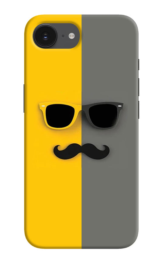Sunglasses with Mustache iPhone 16e Hard Case Back Cover by Casekaro