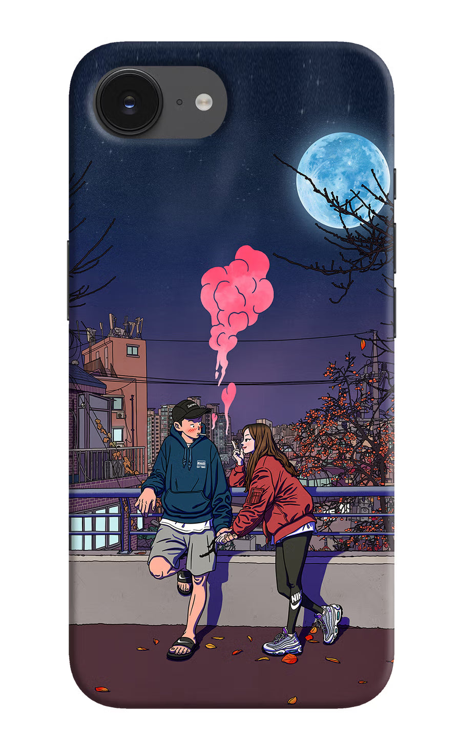 Chilling Couple iPhone 16e Back Cover, Hard case