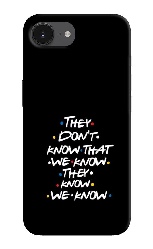 FRIENDS Dialogue iPhone 16e Hard Case Back Cover by Casekaro
