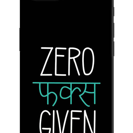 Zero Fucks Given iPhone 16e Hard Case Back Cover by Casekaro