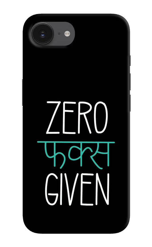 Zero Fucks Given iPhone 16e Hard Case Back Cover by Casekaro