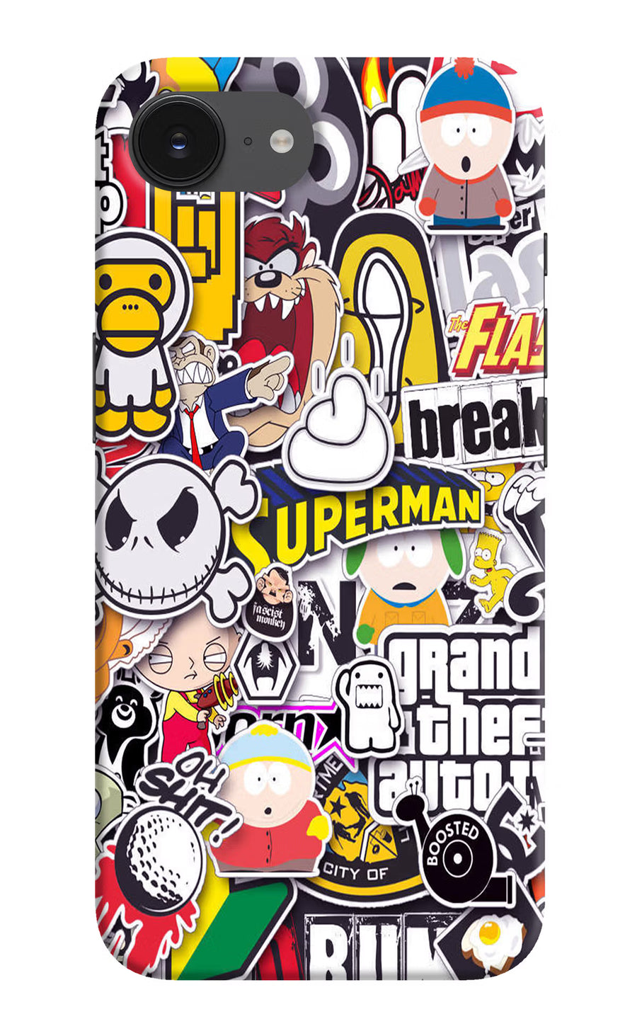 Sticker Bomb iPhone 16e Back Cover, Hard case