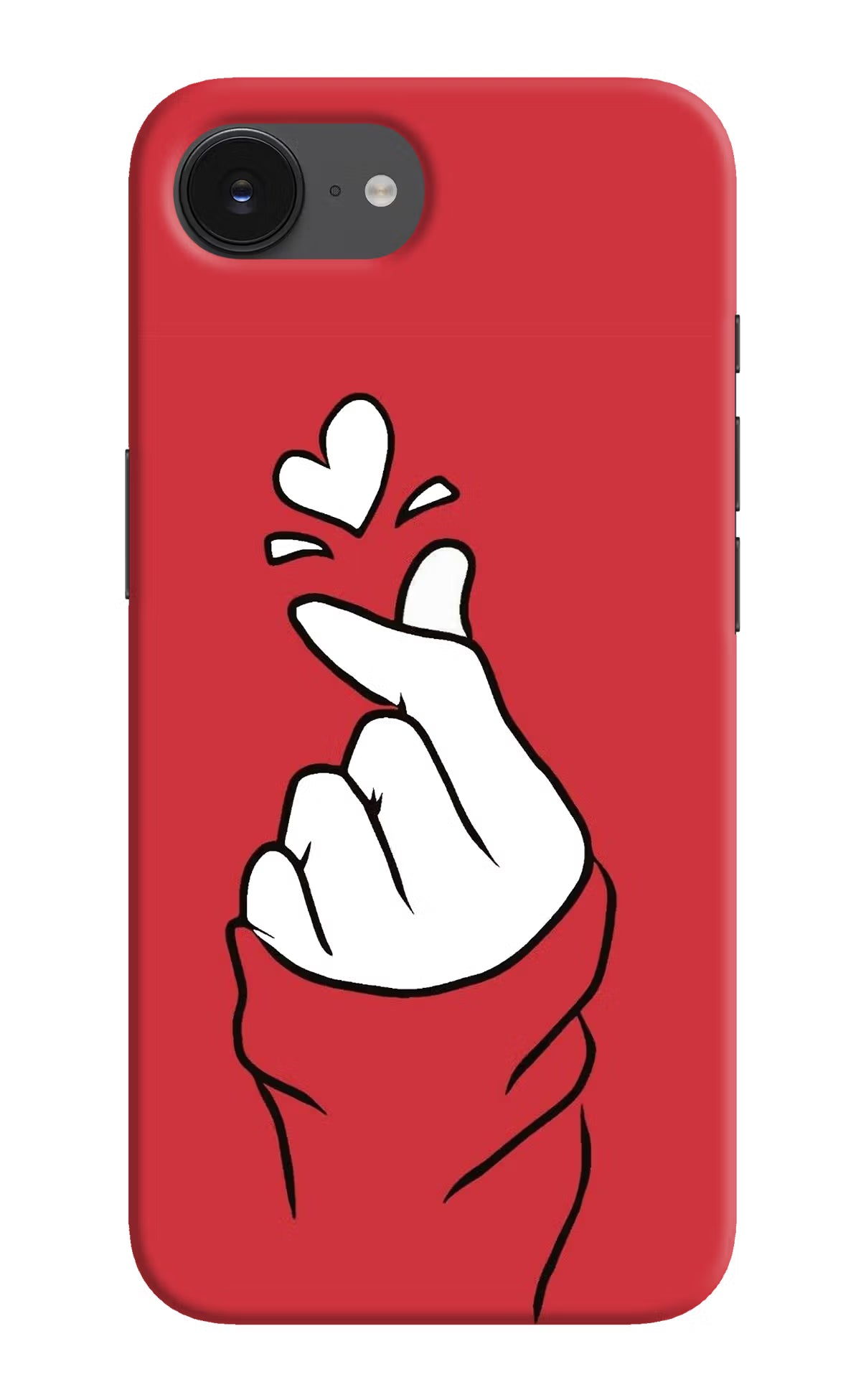 Korean Love Sign iPhone 16e Hard Case Back Cover by Casekaro